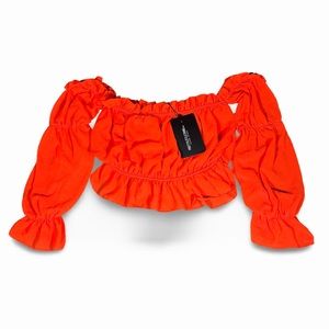 PRETTY LITTLE THING ruffle crop top